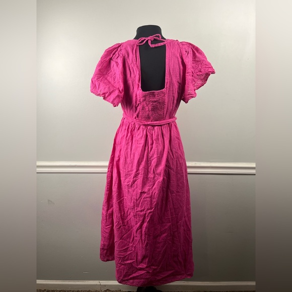 Seraphine Maternity Cotton Broderie Maternity and Nursing Dress pink size 12 - Picture 9 of 9